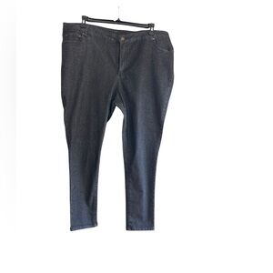 denim 24/7 women's black straight leg jeans cotton spandex Size 22W